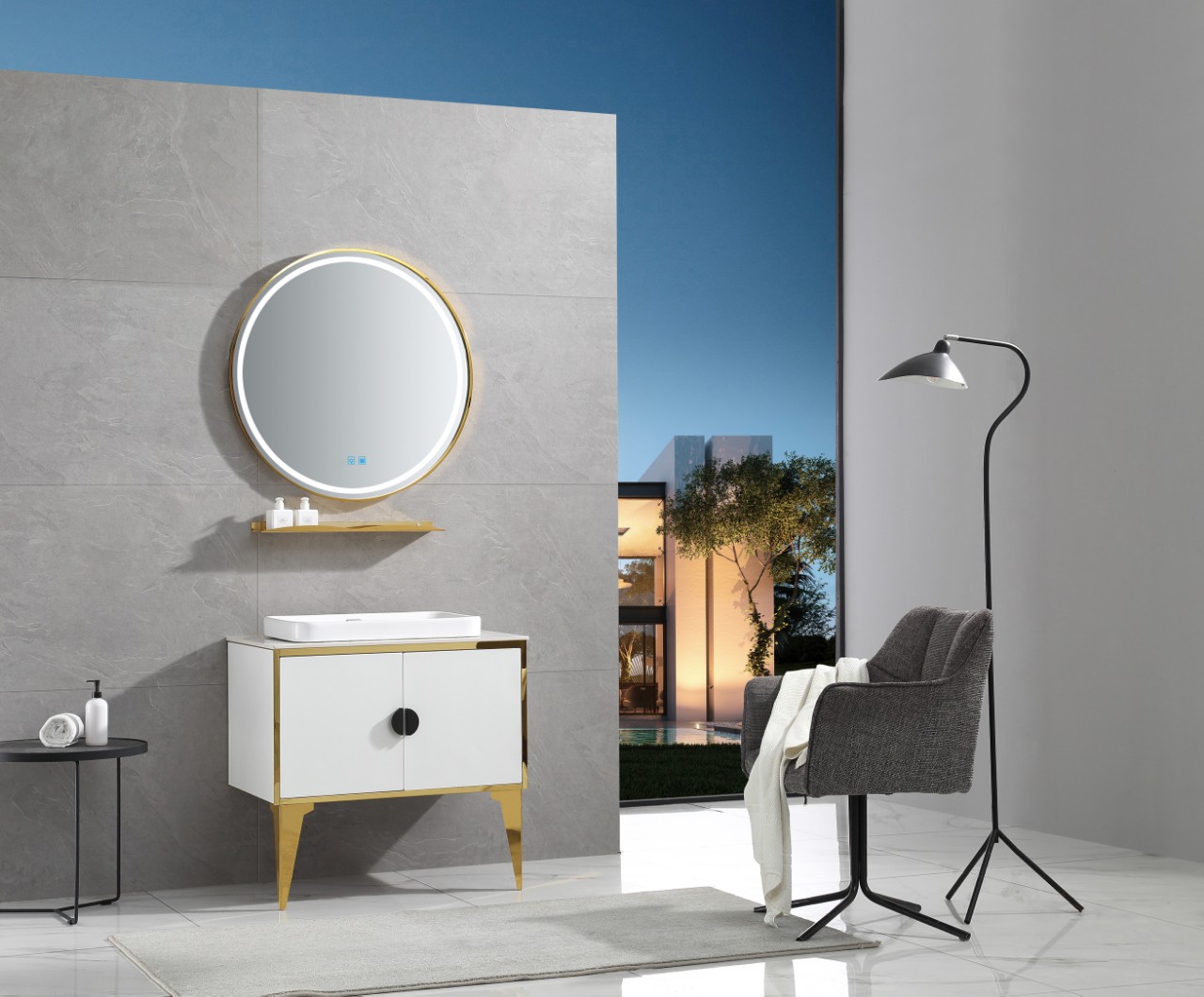 Bộ tủ chậu lavabo Inax Bella